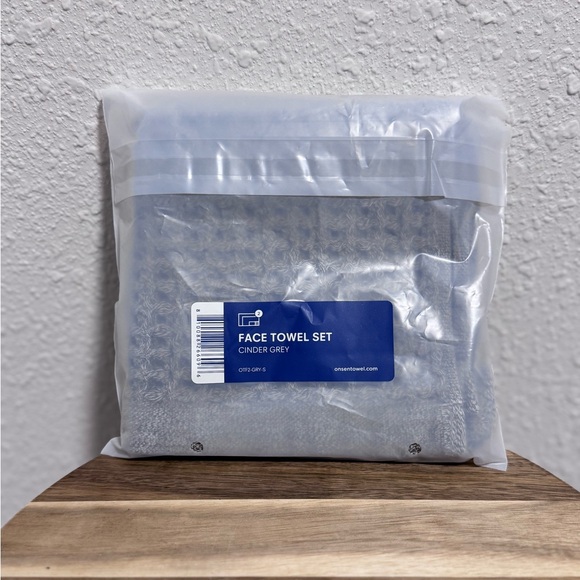 NEW Onsen Face Towels | Cinder Grey | 100% Supima Cotton Waffle Weave - Picture 4 of 15